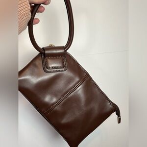 Coco + Carmen Brown Mini Top Handle Bag Vegan Leather Structured Chic Purse